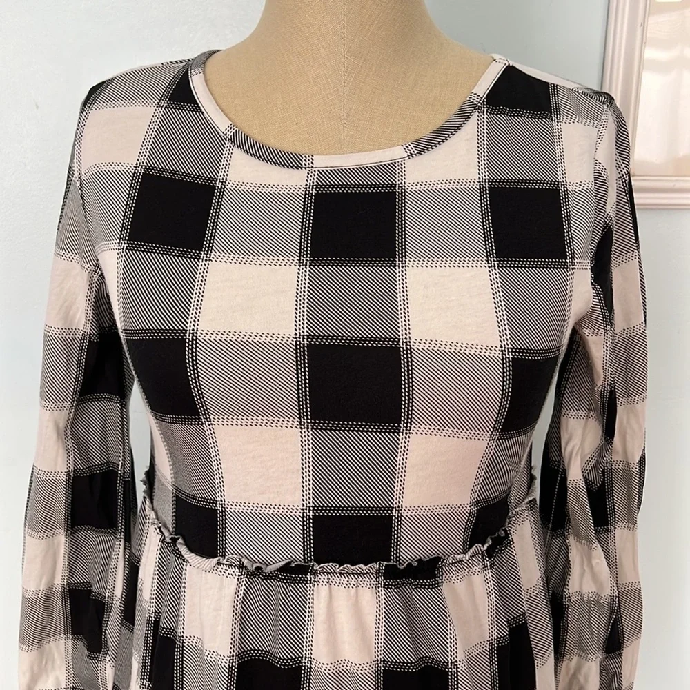 Old Navy Plaid GIRLS Jersey Knit Dress size XL 14-16